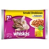 Whiskas 7+ lat Karma pełnoporcjowa smaki drobiowe w galaretce 400 g (4 x 100 g) stokrotka.pl