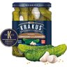 Krakus Ogórki korniszony z czosnkiem 500 g stokrotka.pl