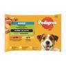 Pedigree Mokra karma dla psów wybór smaków z warzywami w sosie 400 g (4 x 100 g)