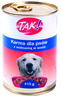 Karma dla psa z wołowiną 415g TAK