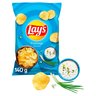 Lay's Chipsy ziemniaczane o smaku śmietankowego serka z ziołami 140 g stokrotka.pl