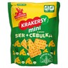 Lajkonik Krakersy mini o smaku ser + cebulka 100 g stokrotka.pl
