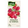 Vitax Inspiracje Herbatka owocowo-ziołowa aromatyzowana o smaku maliny i wiśni 40 g (20 x 2 g) stokrotka.pl