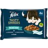 Felix Tasty Shreds Karma dla dorosłych kotów rybne smaki w sosie 320 g (4 x 80 g) stokrotka.pl